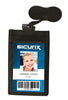 SICURIX ID Neck Pouch Badge Holder Vertical Adjustable Cord BLACK (55120)