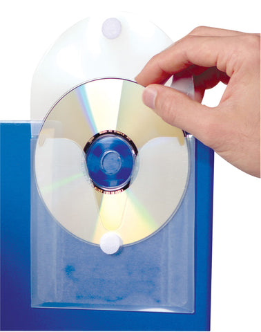 Baumgartens Top Loaded Adhesive CD/DVD Pockets 1 CD/DVD 5 Pack CLEAR (61801)