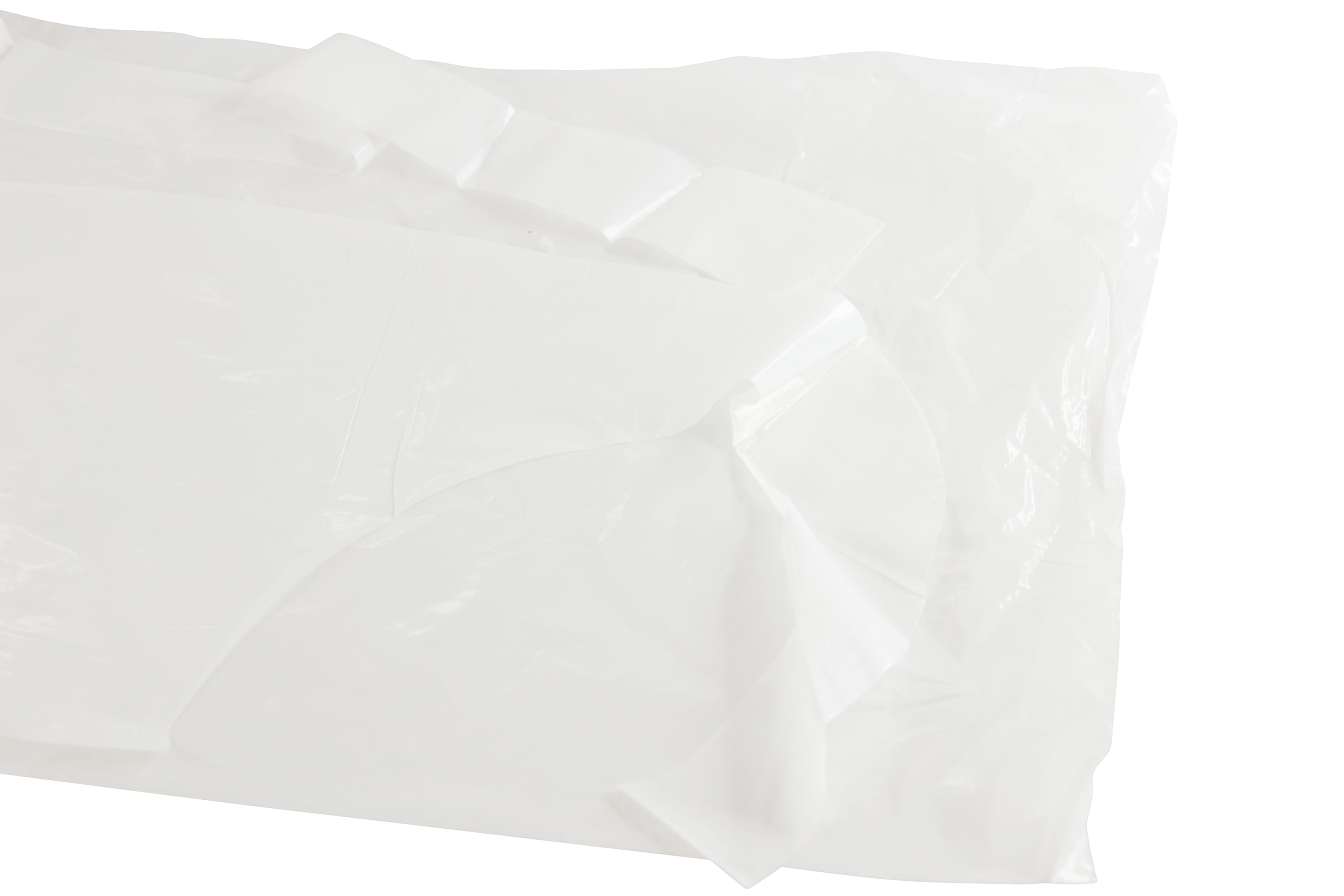 White Disposable Aprons / Bibs, 1mil, 100 Pack