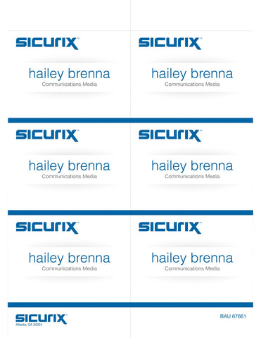 SICURIX Printable Badge Inserts 4" x 3" 60 Pack (67661)