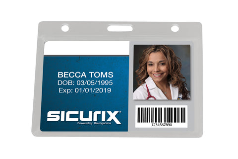 SICURIX Badge Holder PolyCarb Horizontal 25 Pack (68130)