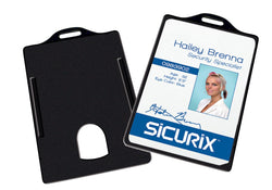 SICURIX Badge Dispensers Vertical 25 Pack BLACK (68320)