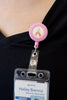 SICURIX Breast Cancer Awareness ID Badge Reels Round Belt Clip Strap PINK (68590)