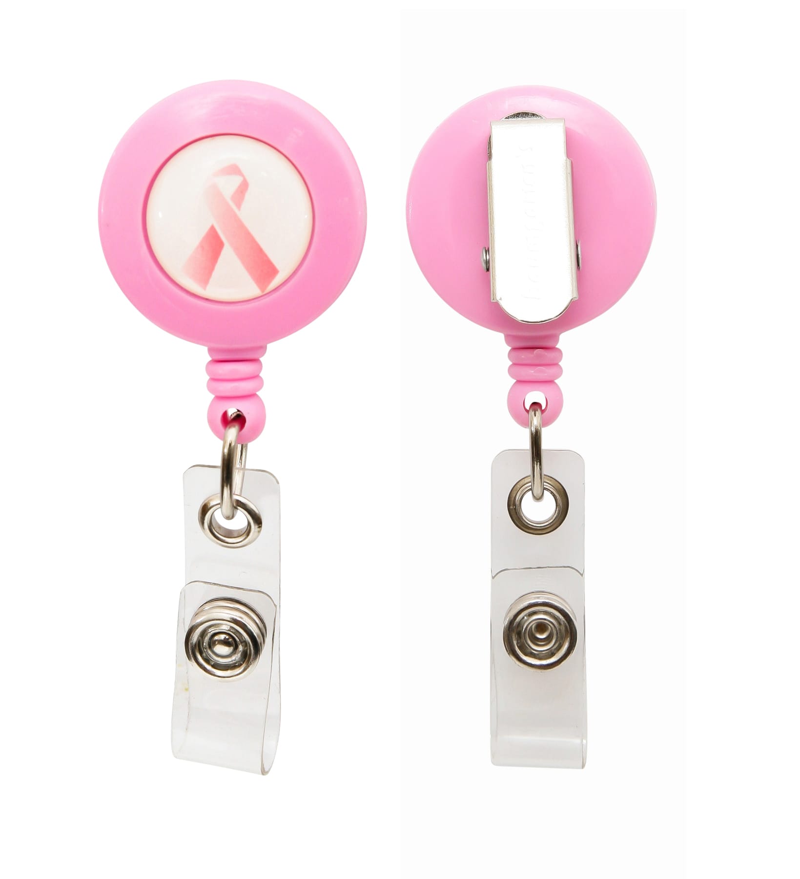 SICURIX Breast Cancer Awareness ID Badge Reels Round Belt Clip Strap P –  Baumgartens 