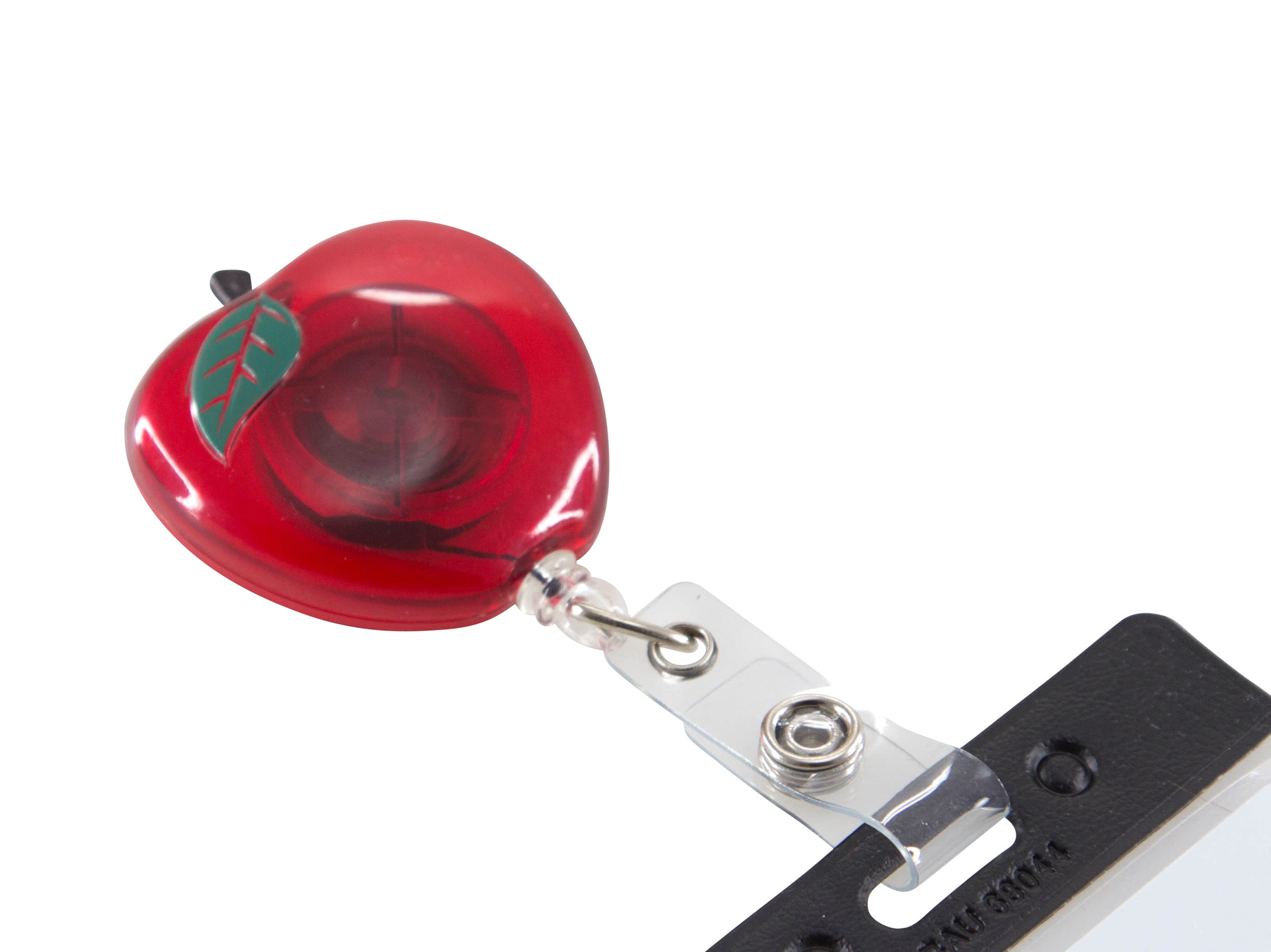 SICURIX Apple Shaped ID Badge Reel Round Swivel Spring Clip Strap RED –  Baumgartens 