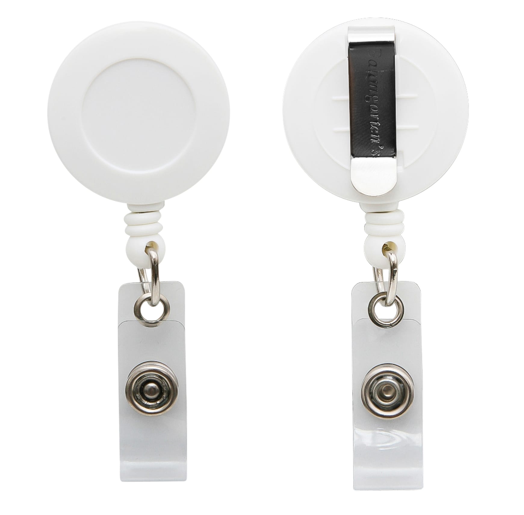 SICURIX Standard ID Badge Reel Round Belt Clip Strap WHITE (68821) –  Baumgartens 
