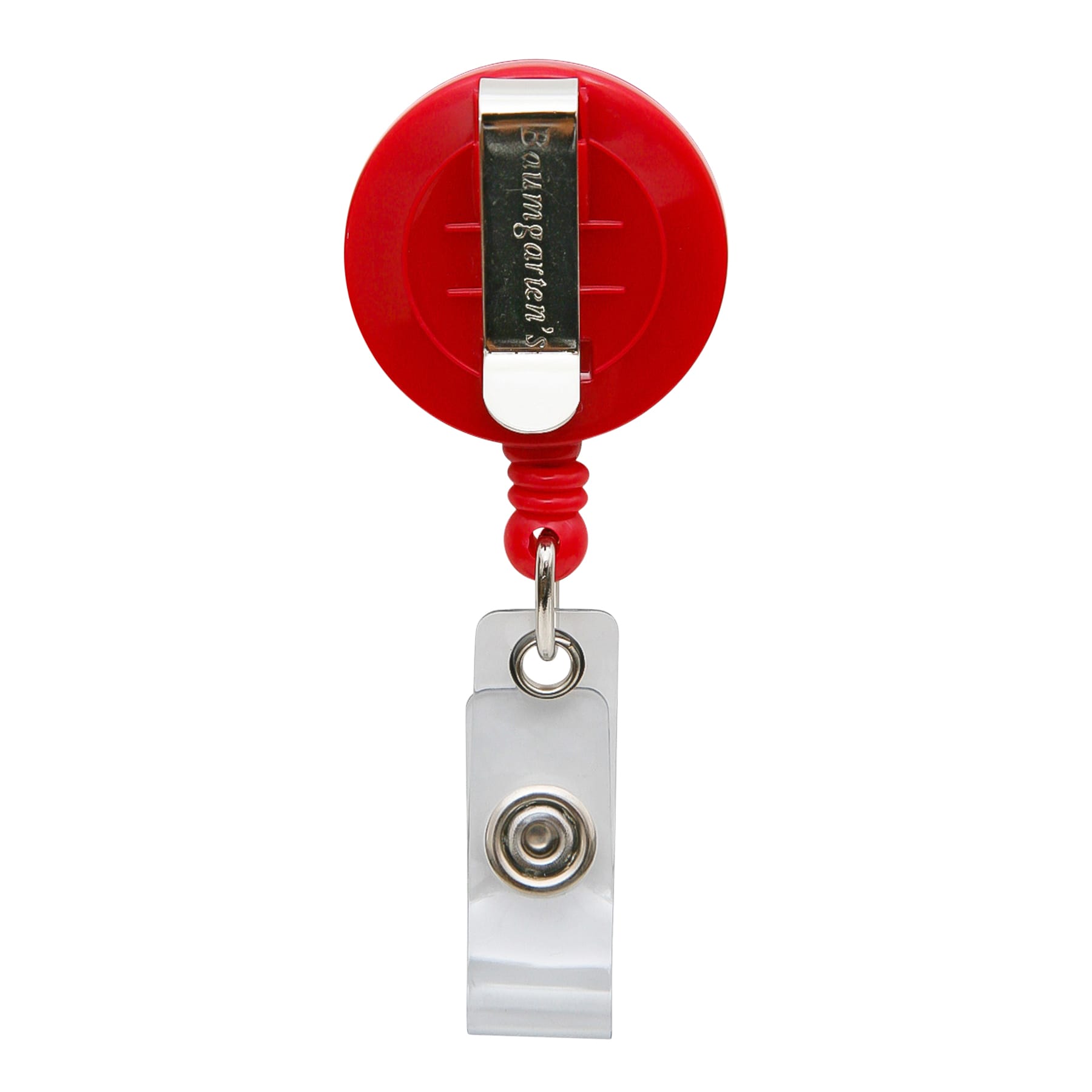 Round Badge Reel with Strap and Slide Clip - IDenticard Canada