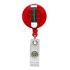 SICURIX Standard ID Badge Reel Round Belt Clip Strap RED (68822)
