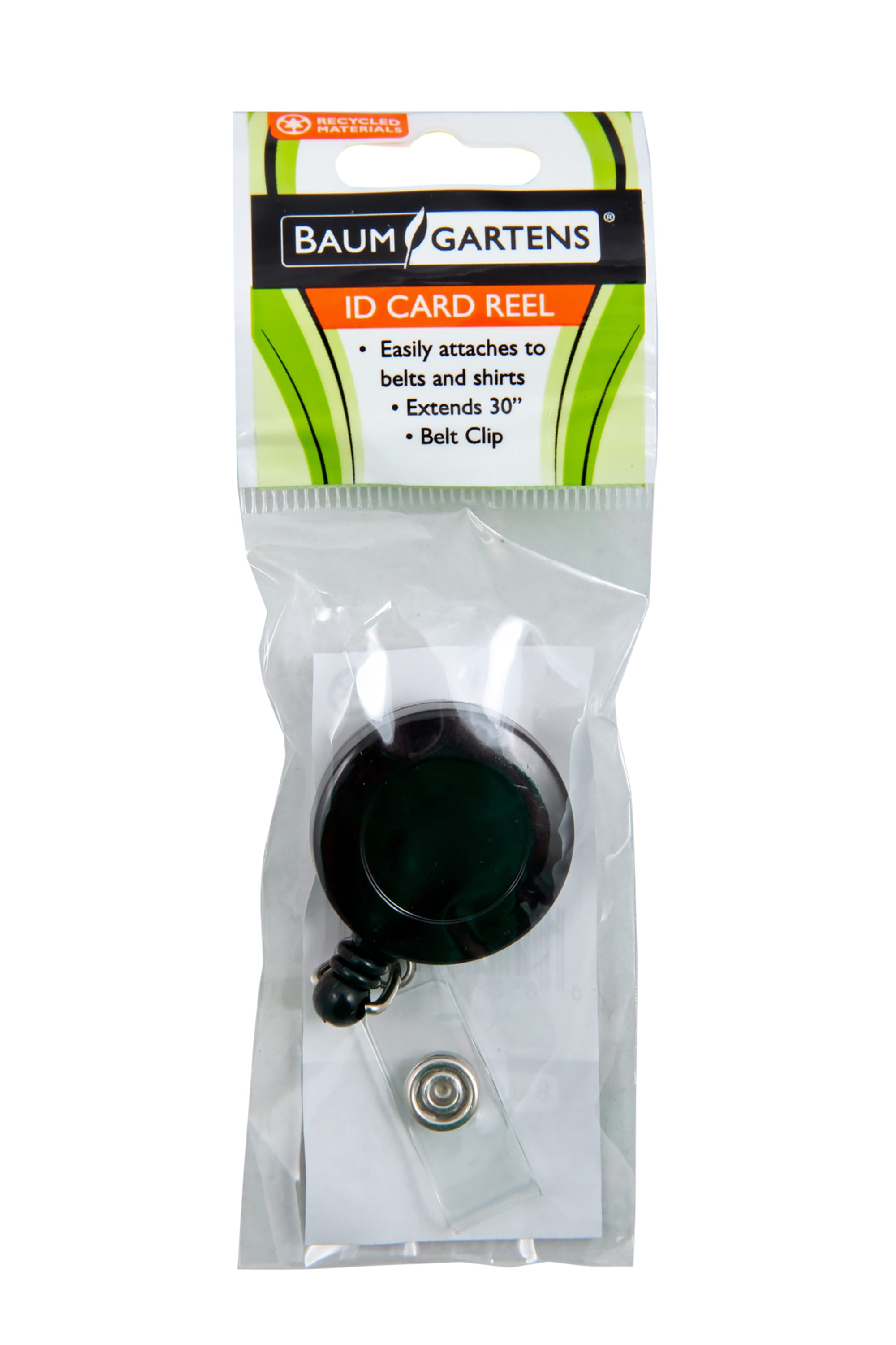 SICURIX Standard ID Badge Reel Round Belt Clip Strap BLACK (68824) –  Baumgartens 