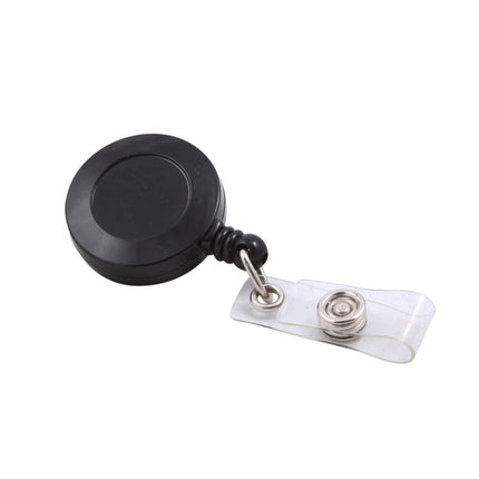 SICURIX Standard ID Badge Reel Round Belt Clip Strap BLACK (68834)