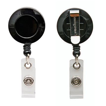 SICURIX Standard ID Badge Reel Round Belt Clip Strap BLACK (68834)