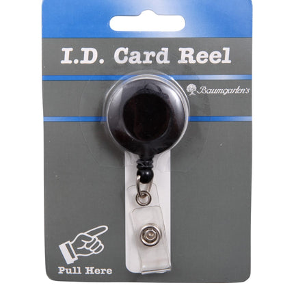 SICURIX Standard ID Badge Reel Round Belt Clip Strap BLACK (68834)