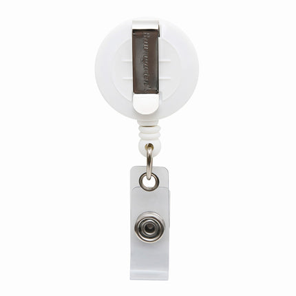 SICURIX US Flag ID Badge Reel Round Belt Clip Strap WHITE (68838)