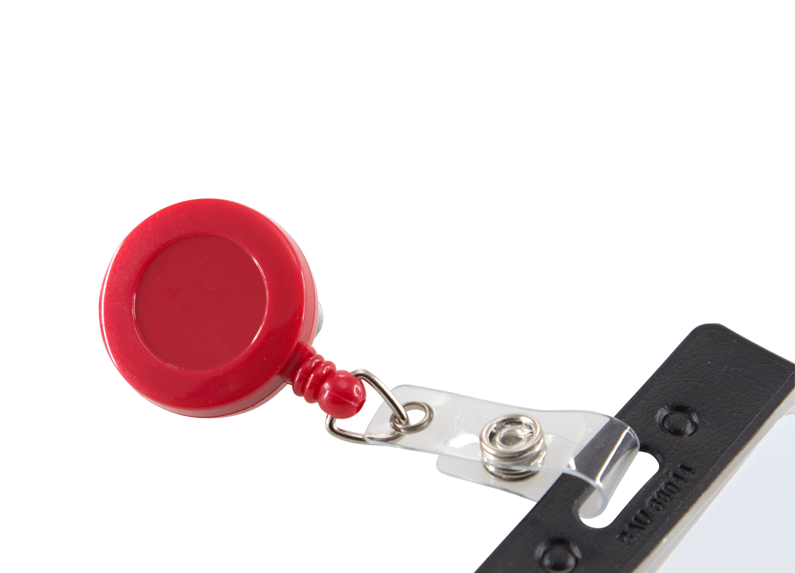 SICURIX Standard ID Badge Reel Round Swivel Spring Clip Strap RED (688 –  Baumgartens 