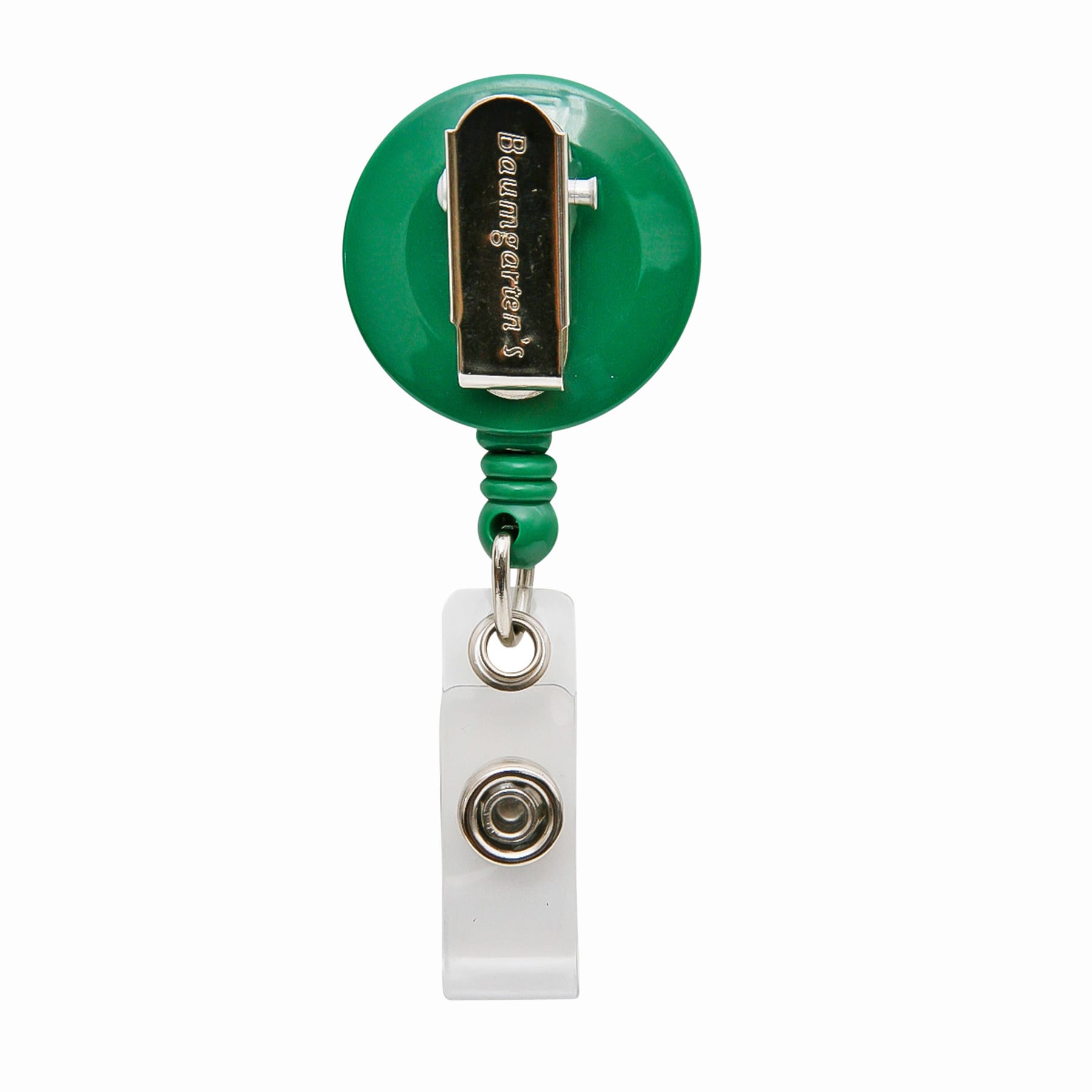 SICURIX Standard ID Badge Reel Round Swivel Spring Clip Strap GREEN (6 –  Baumgartens 