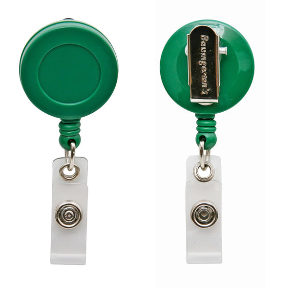Interchangeable Badge Reel - Hook & Loop - Salmon, Yellow & Green Silicone  Beads