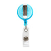 SICURIX Translucent ID Badge Reels Round Belt Clip Strap 48 Pack ASSORTED Colors (68850)