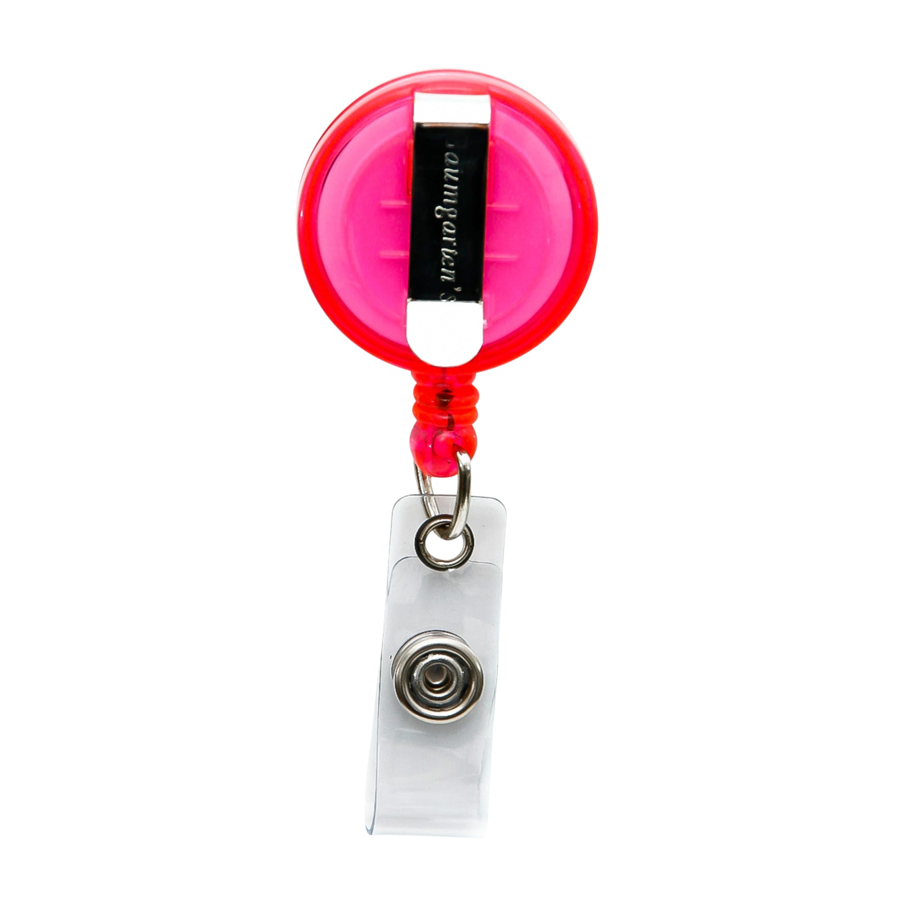 SICURIX Standard ID Badge Reel Round Belt Clip Strap RED (68854)