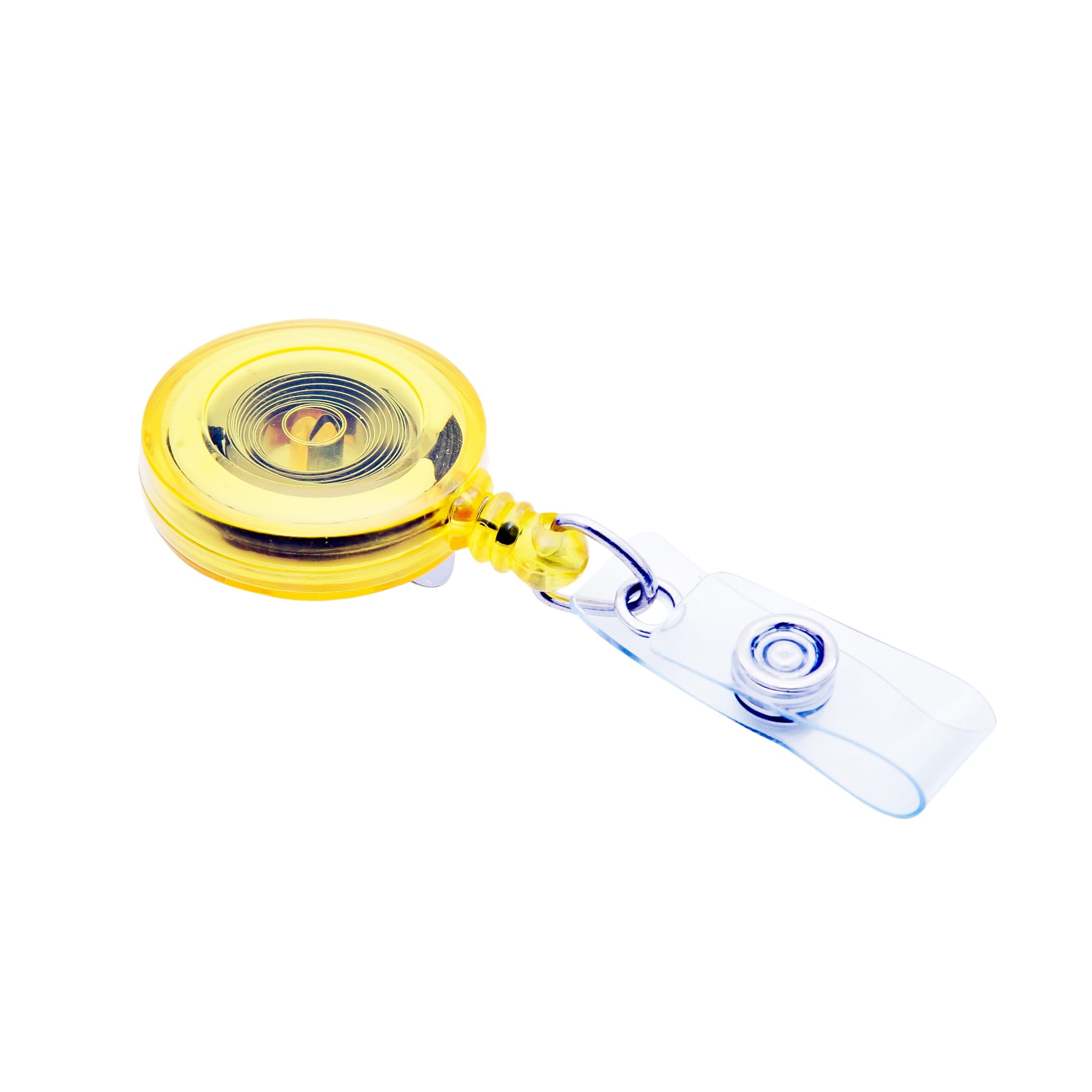 SICURIX Standard ID Badge Reel Round Belt Clip Strap Yellow (68857)