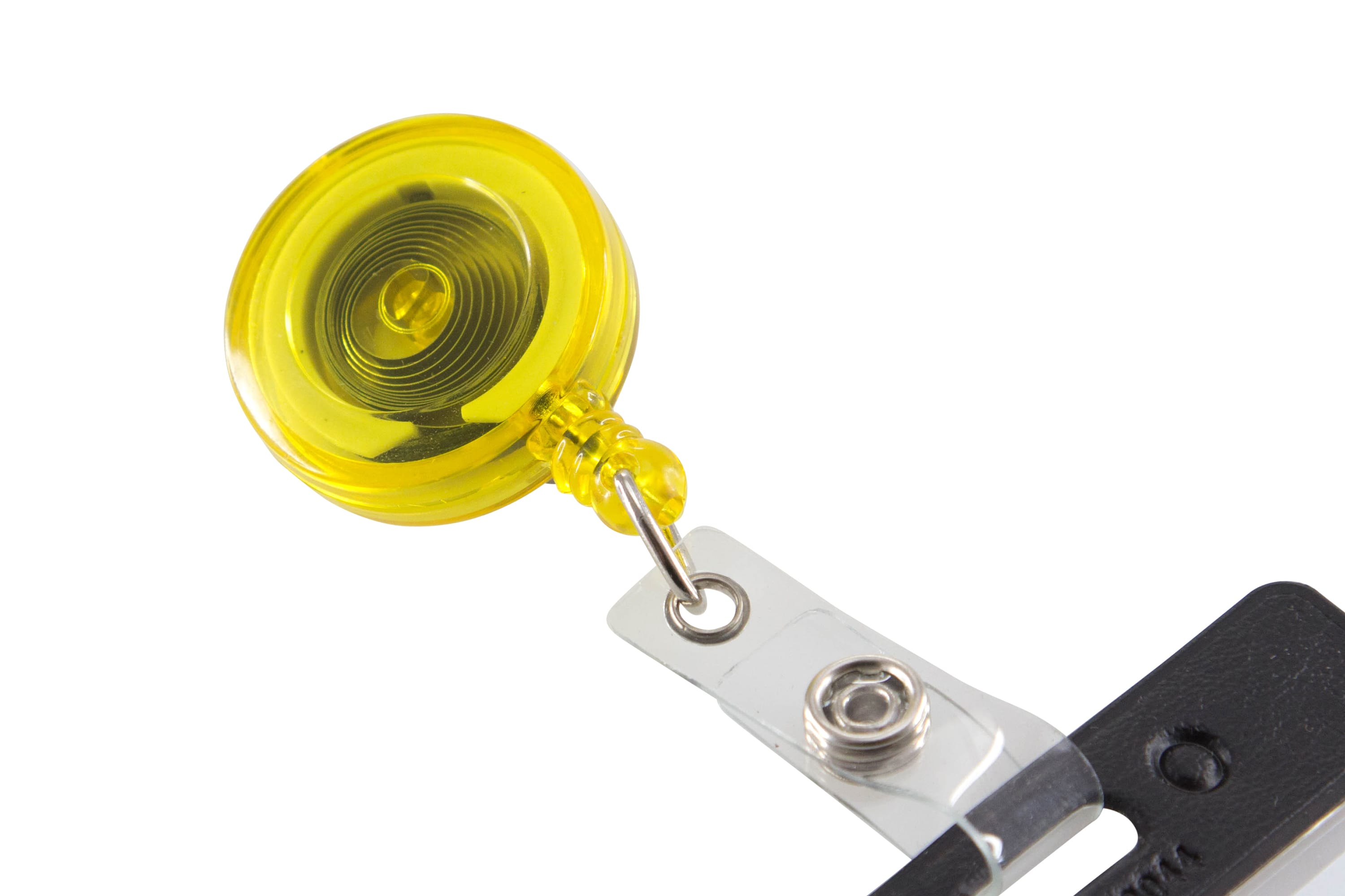 SICURIX Standard ID Badge Reel Round Belt Clip Strap Yellow (68857