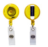 SICURIX Standard ID Badge Reel Round Belt Clip Strap Yellow (68857)