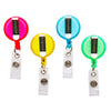SICURIX Translucent ID Badge Reels Round Belt Clip Strap 4 Pack Raspberry Lemon BLUEberry Lime (68894)