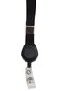 SICURIX Badge Reel Lanyards Badge Reel Flat Style 12 Pack BLACK (68979)