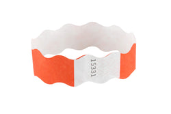 SICURIX Wristbands Wavy ORANGE 100/pack (85350)