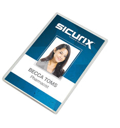 SICURIX Translucent Badge Dispensers Vertical 25 Pack CLEAR (68120)