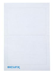 SICURIX Plain WHITE Adhesive Badges 2 Per Sheet 100 Pack WHITE (67641)