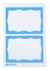 SICURIX BLUE Border Adhesive Badges 2 Per Sheet 100 Pack WHITE (67643)